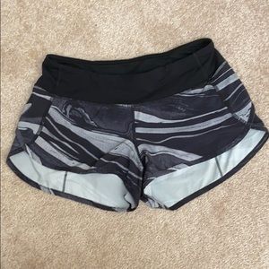 Lululemon marbled mix run speed shorts size 4